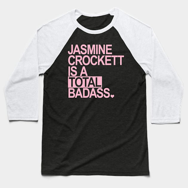 Jasmine Crockett is a total badass - pink box Baseball T-Shirt by Tainted